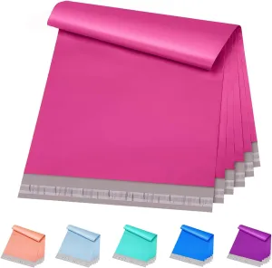 Metronic Poly Mailers 12x15.5 100 Pack Shipping Bags，Strong Adhesive Mailing Bags, Waterproof and Tear-Proof Multipurpose Envelopes for Clothing, Small Business,Boutique, Postal Bags Pink
