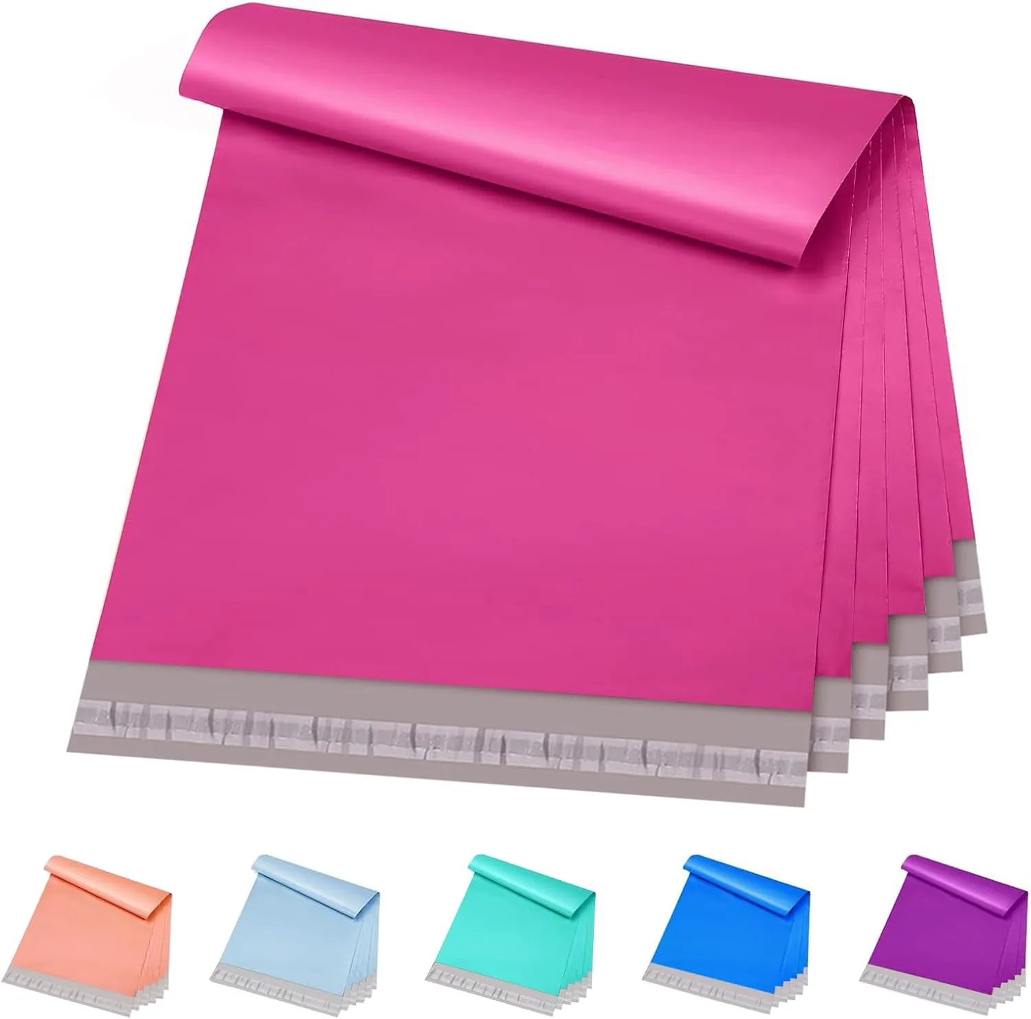Metronic Poly Mailers 12x15.5 100 Pack Shipping Bags，Strong Adhesive Mailing Bags, Waterproof and Tear-Proof Multipurpose Envelopes for Clothing, Small Business,Boutique, Postal Bags Pink