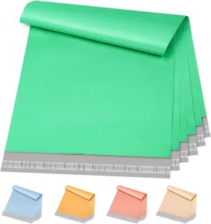 Metronic Poly Mailers 14.5x19 100 Pcs | Medium Size Shipping Bags for Clothes | Large Poly Mailer Bags, Shipping Envelopes, Mailing Bags for Small Business, Strong Adhensive Poly Bags Green
