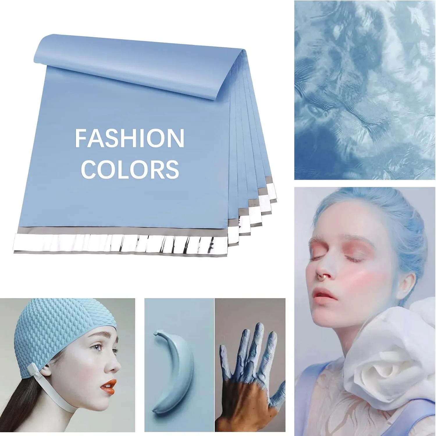 Metronic Poly Mailers 19x24 Inch 50 Pcs，Large Shipping Bags for Clothing, Strong Thick Mailing Bags with Self Adhesive Waterproof and Tear-Proof Large Package Bags for Small Business in Haze Blue