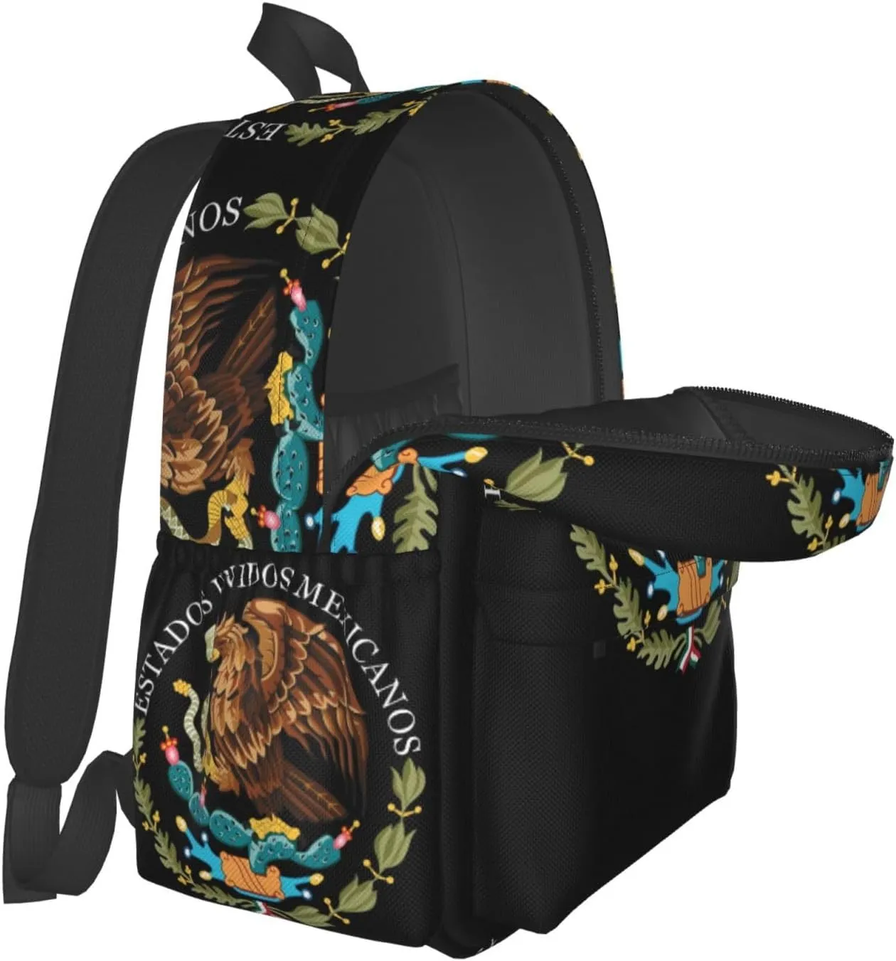Mexico Coat Of Arms Laptop Backpack Work Travel Backpacks Business Rucksack Casual Outdoor Daypack with Adjustable Strap Bags for Sports Office Gym Hiking