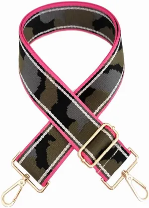 Multicolor Camouflage Wide Purse Strap Adjustable Handbag Strap Replacement Shoulder Crossbody Strap 75-130cm
