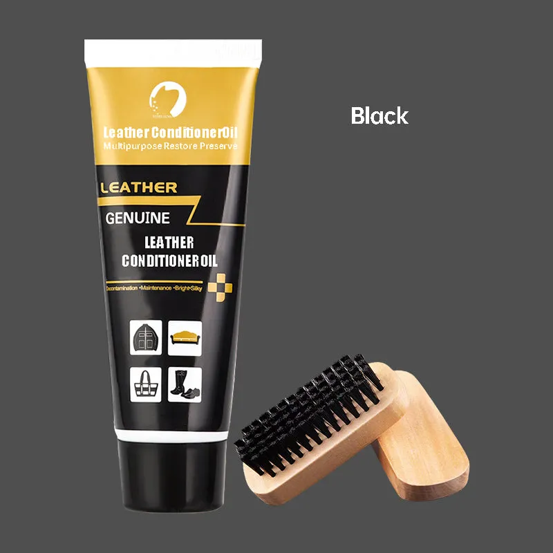 Multipurpose Restore Preserve Leather Conditioner Oil With Brush