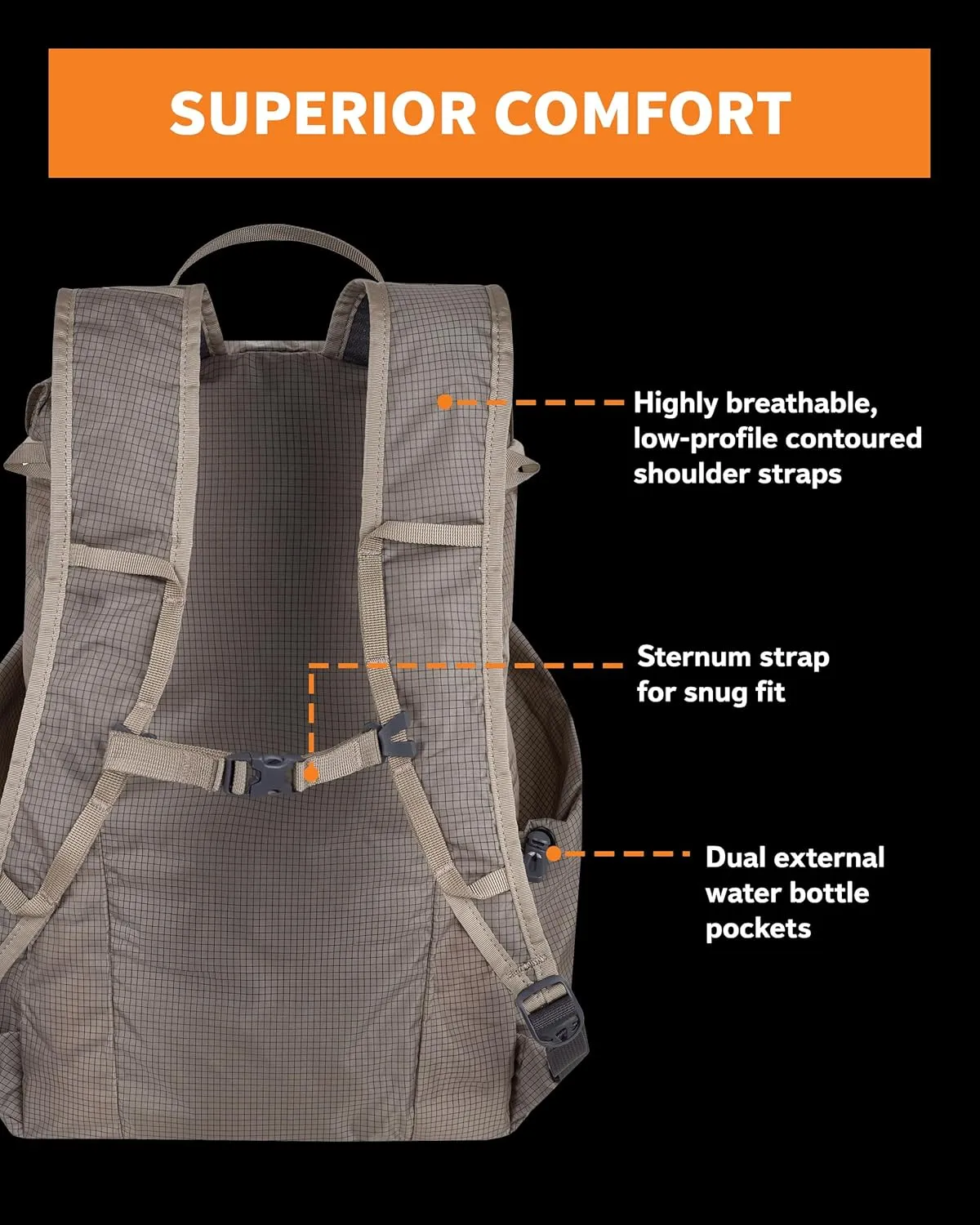 Mystery Ranch In and Out Packable Backpack - Lightweight Foldable Pack, Sunglow, 18L