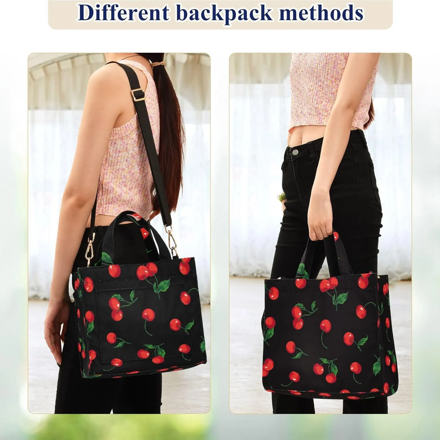 Naanle Chic Pattern Corduroy Satchel Tote Handle&Shoulder Bag for Men Women Work Weekender Travel Beach Shopping Gym