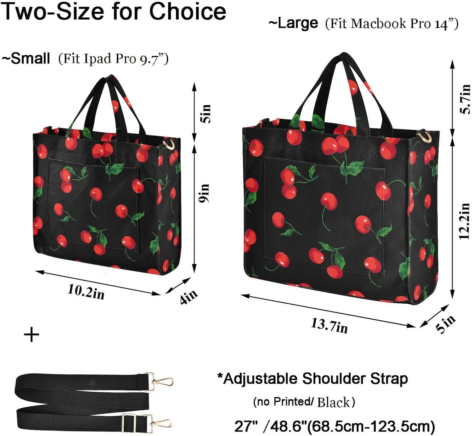 Naanle Chic Pattern Corduroy Satchel Tote Handle&Shoulder Bag for Men Women Work Weekender Travel Beach Shopping Gym
