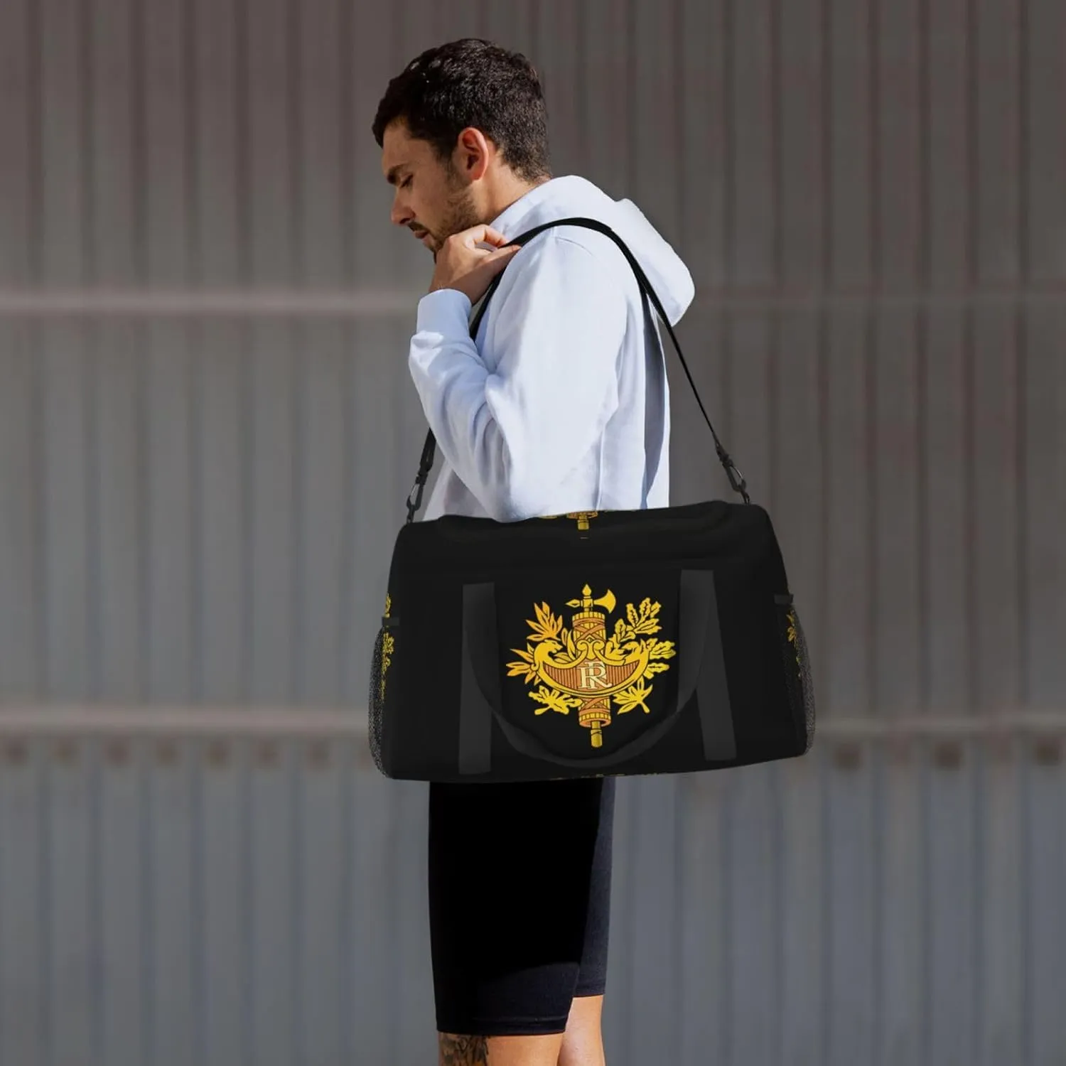 National Emblem Of French Travel Duffel Bag Large Foldable Waterproof Overnight Bag For Beach Swim Bags Pool Sports Gym
