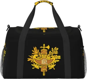 National Emblem Of French Travel Duffel Bag Large Foldable Waterproof Overnight Bag For Beach Swim Bags Pool Sports Gym