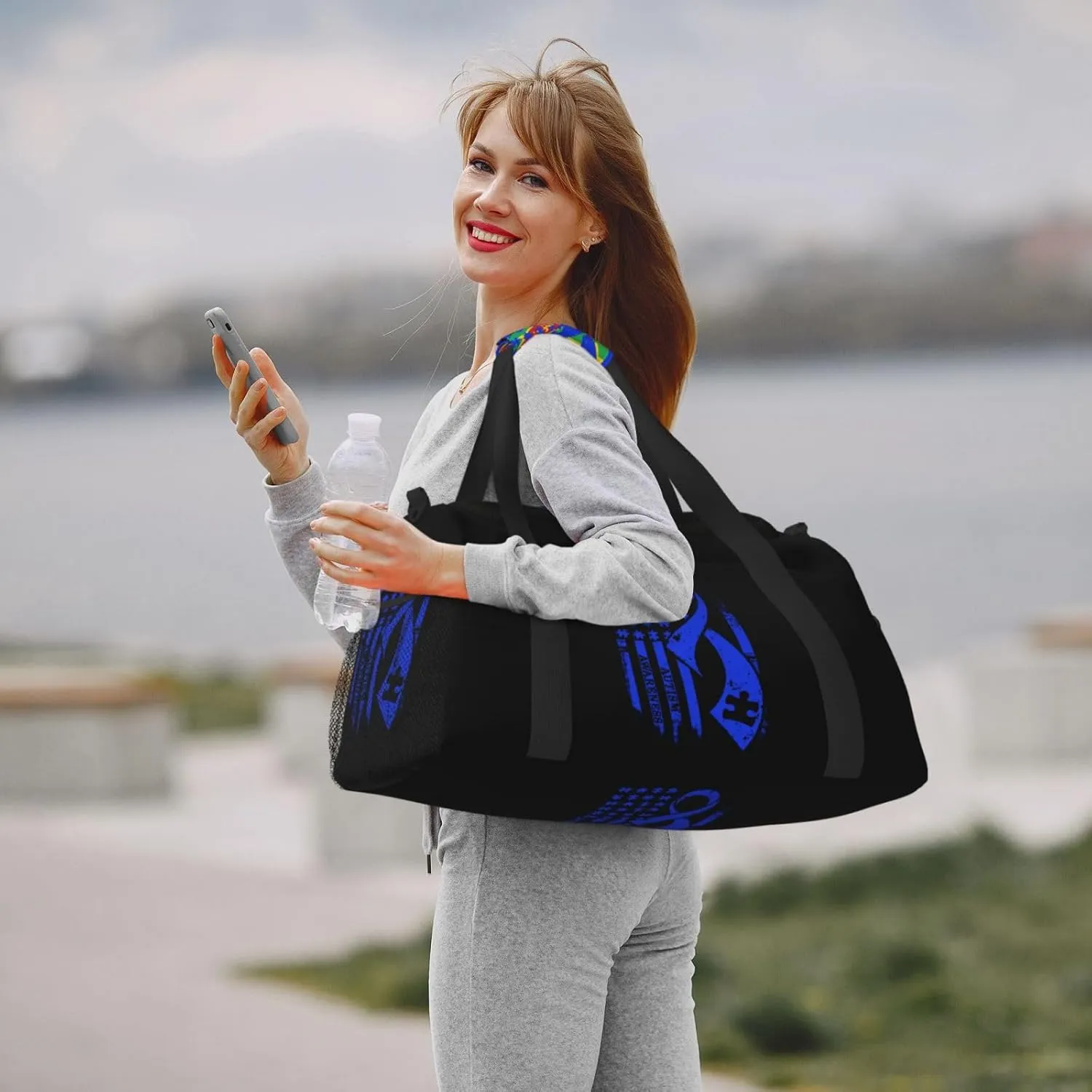 National Flag Travel Duffel Bag Large Foldable Waterproof Overnight Bag For Beach Swim Bags Pool Sports Gym
