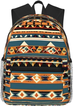 Native American Pattern Print Travel Backpack, Suitable For Daily Commute, Outdoor Sports And Weekend Vacation