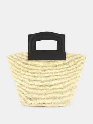 Natural Medium Oval Basket Bag