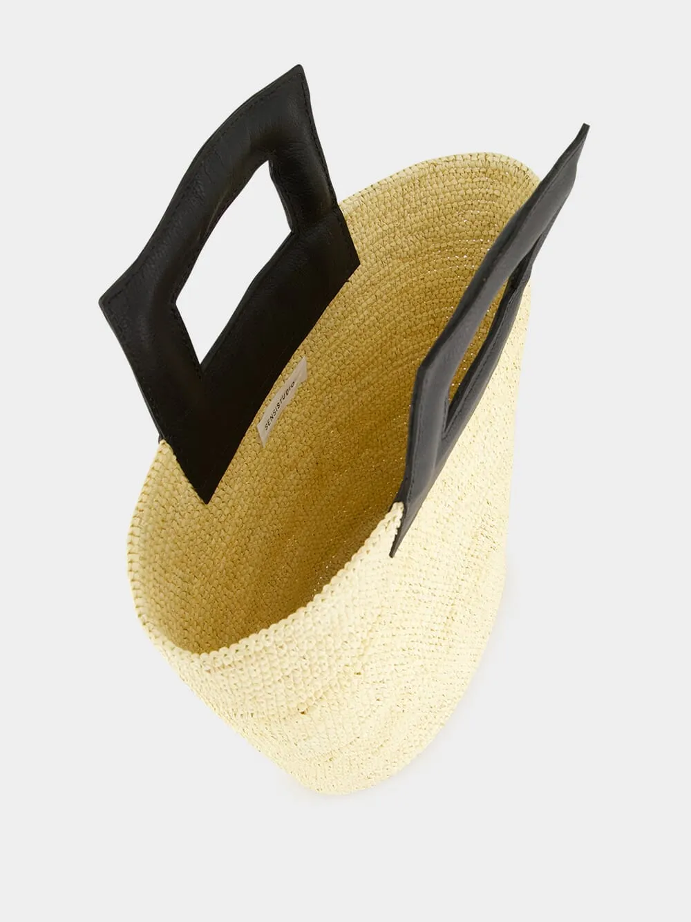 Natural Medium Oval Basket Bag