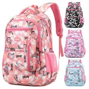 New Letter Print Backpack With Pencil Case Fashion