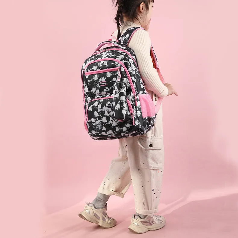 New Letter Print Backpack With Pencil Case Fashion