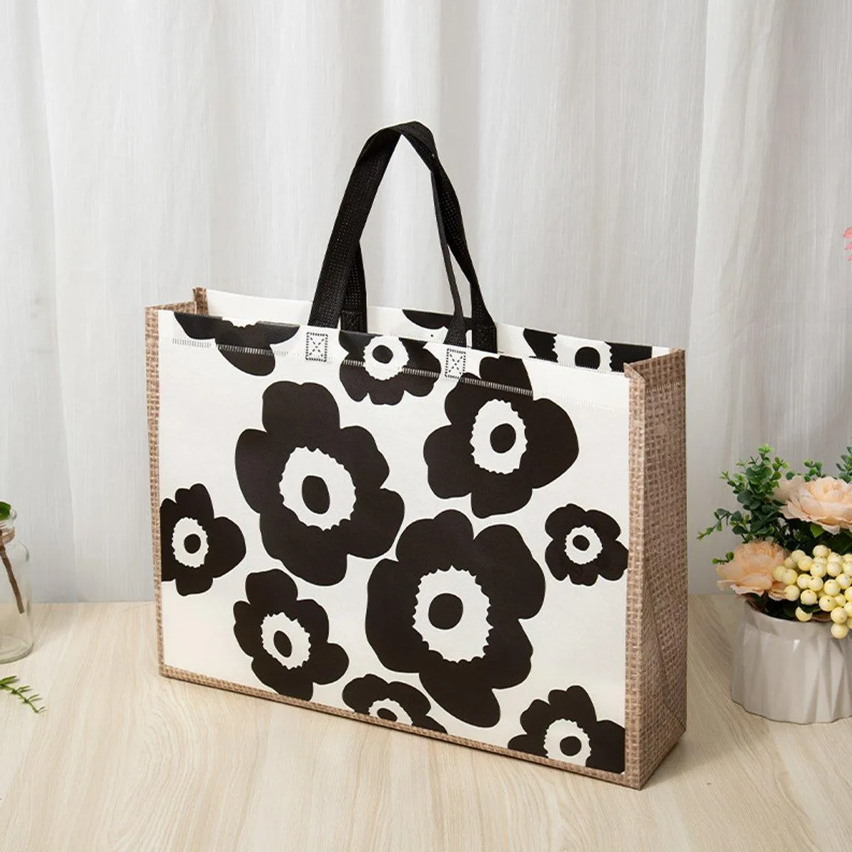 Non-Woven Reusable Shopping Tote Bags 25PCS