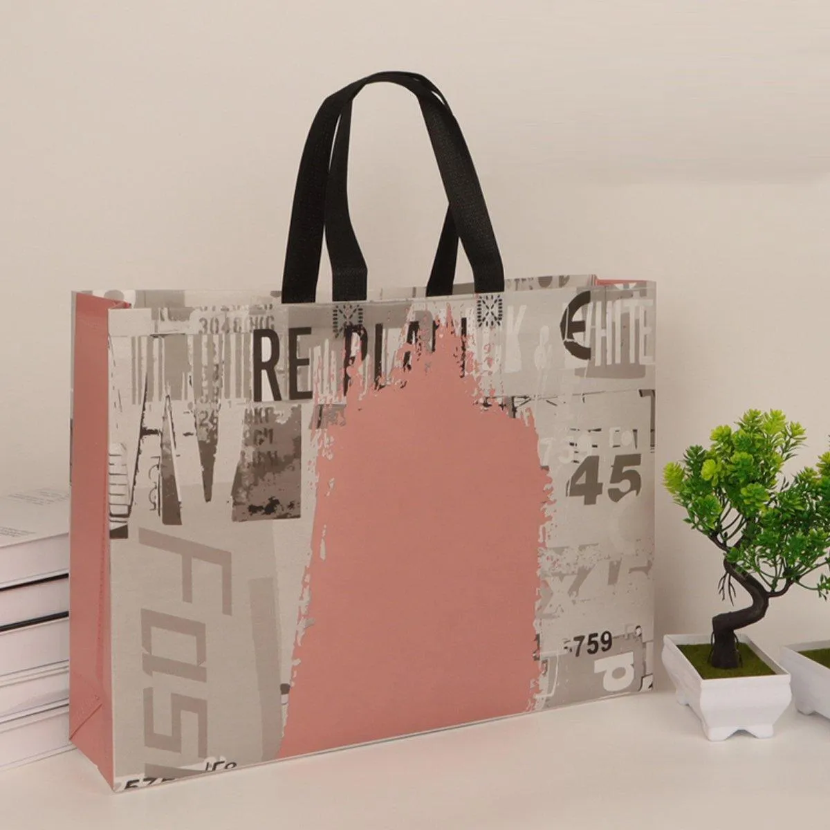 Non-Woven Reusable Shopping Tote Bags 25PCS