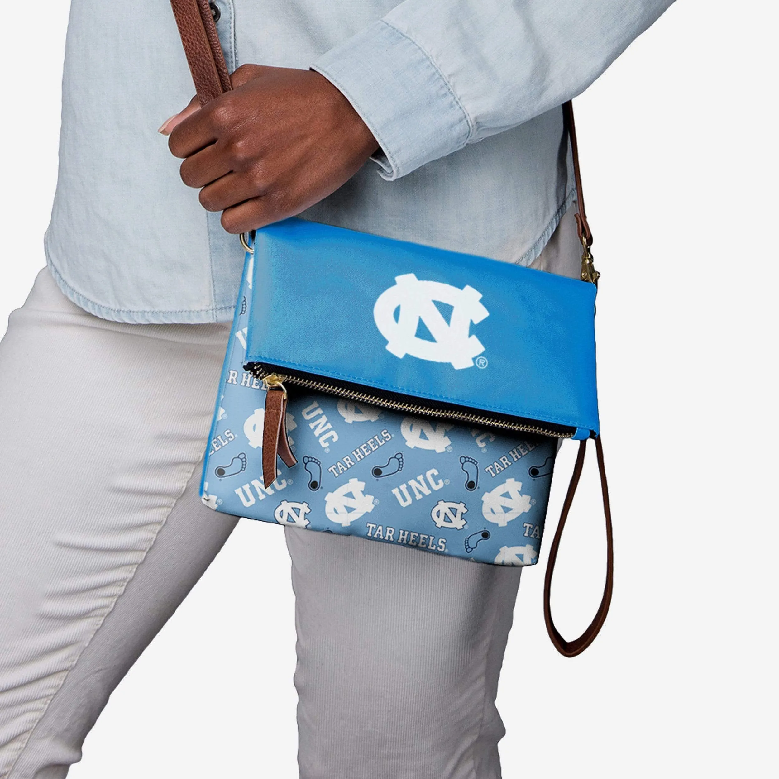 North Carolina Tar Heels Printed Collection Foldover Tote Bag