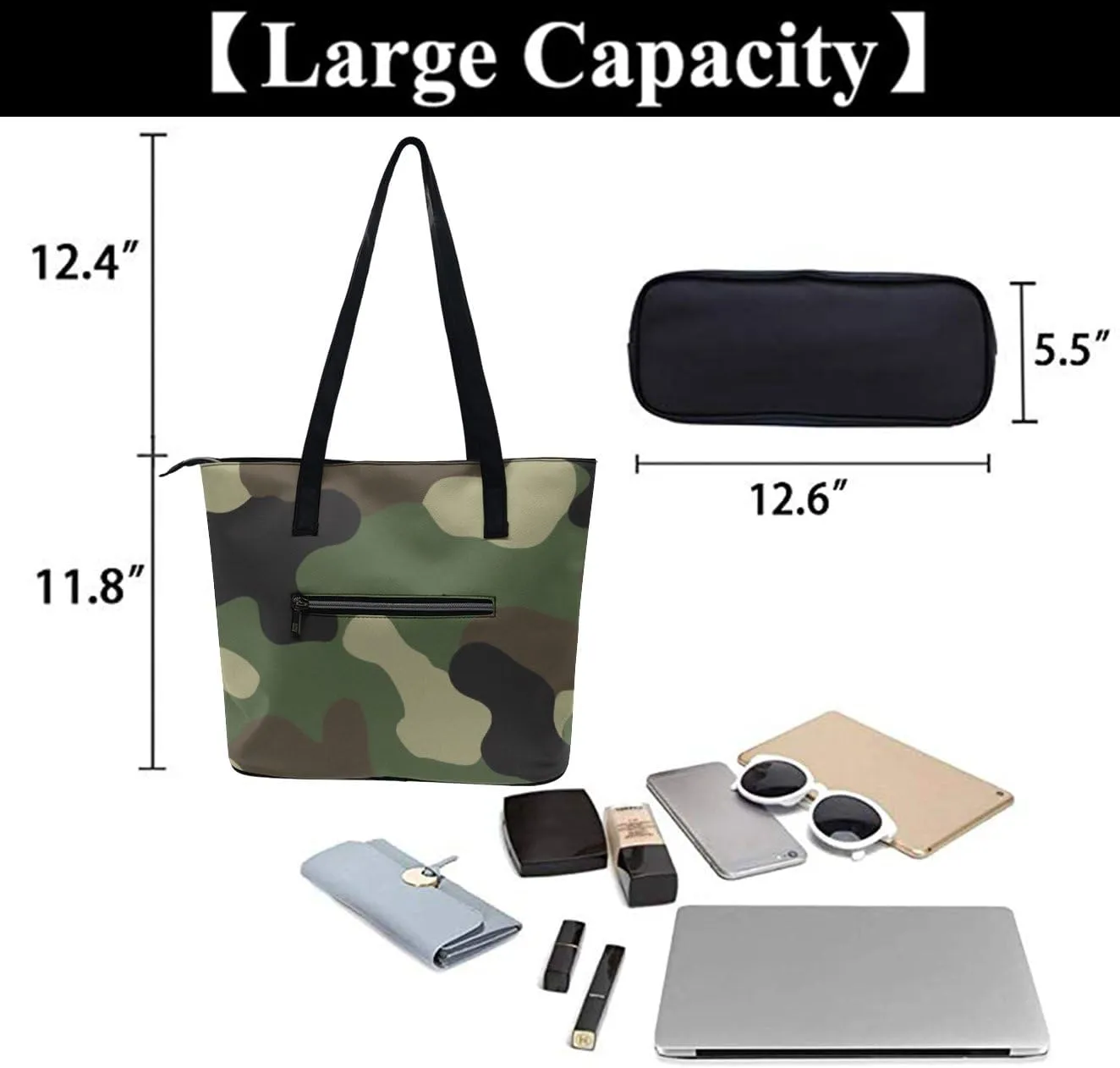 Novelty Handbag for Adults, Women's Large Capacity Tote Bag Laptop Bags with Compartment for Business