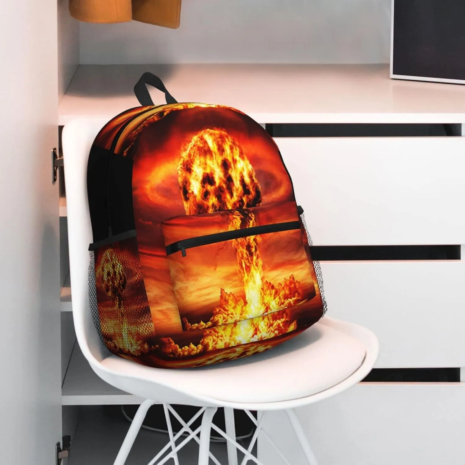Nuclear Mushroom Cloud Backpack, Travel Laptop Backpack Computer Bag Rucksack for Men Women Business Work Fits 15.6 Inch Notebook