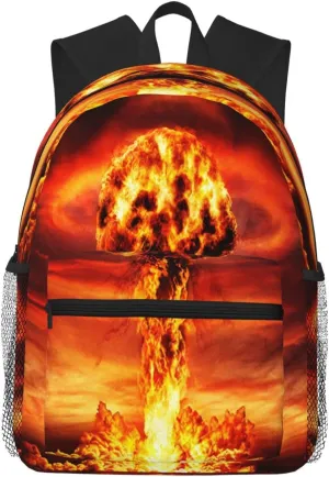 Nuclear Mushroom Cloud Backpack, Travel Laptop Backpack Computer Bag Rucksack for Men Women Business Work Fits 15.6 Inch Notebook