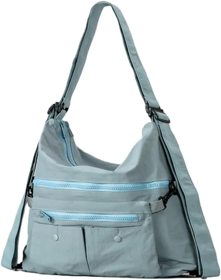 Nylon Crossbody Bags for Women Lightweight Backpacks for Women Tote Bag with Coin Purse Shoulder Bag Hobo Bag Handbag