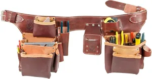 Occidental Leather Pro Carpenter’s 5 Bag Toolbelt Assembly - Medium - 22 Pockets & Tool Holders - Premium Top-Grain Leather - Made in USA