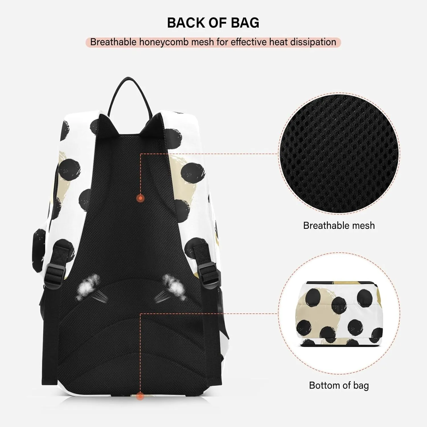 ODAWA Light Salmon Tennis Bag Holds 2 Tennis Rackets Waterproof Tennis Backpack