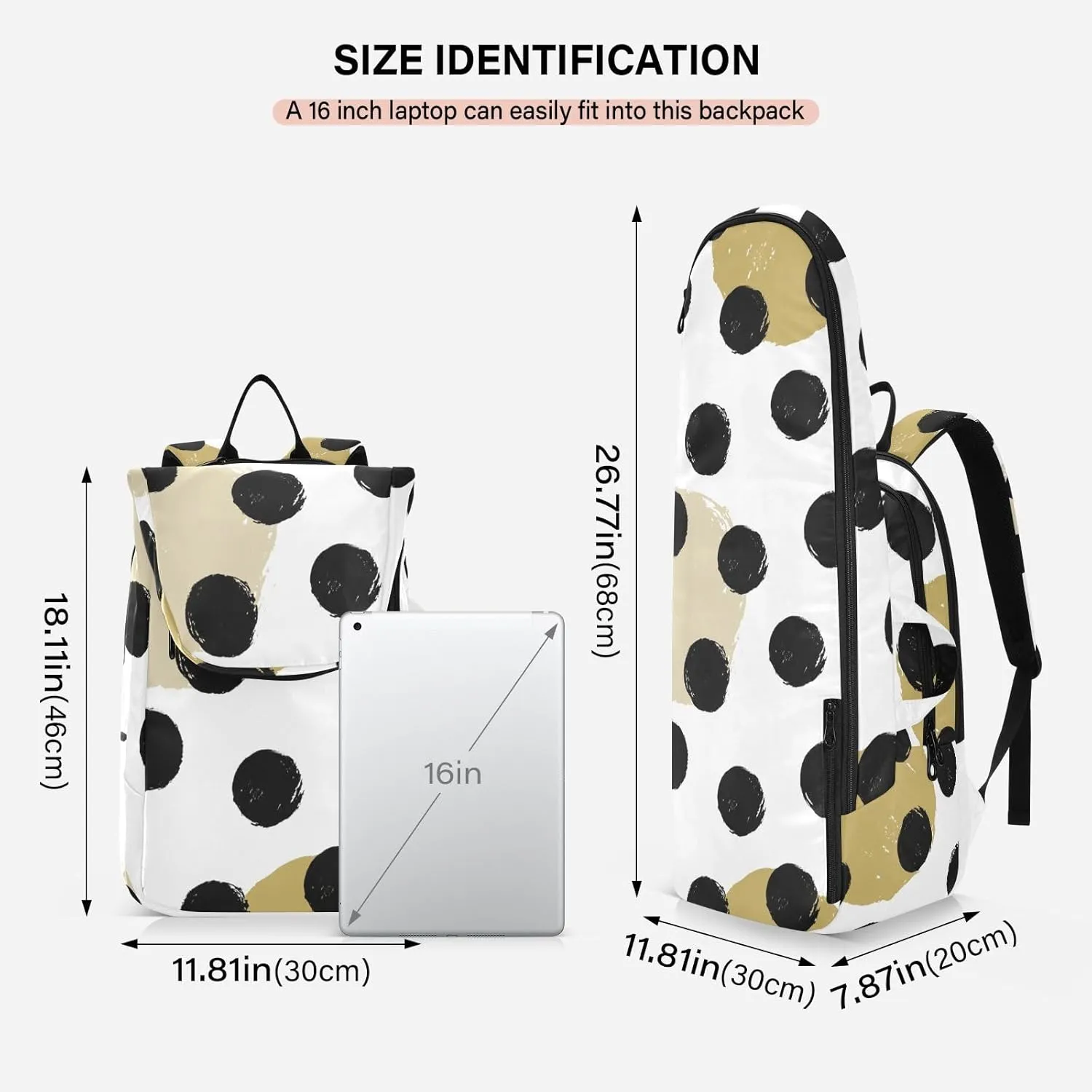 ODAWA Light Salmon Tennis Bag Holds 2 Tennis Rackets Waterproof Tennis Backpack