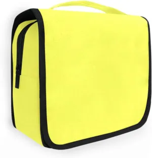 ODAWA Moon Yellow Toiletries Bag Makeup Storage Bag with Hooks Portable Hanging Organizer for Travel