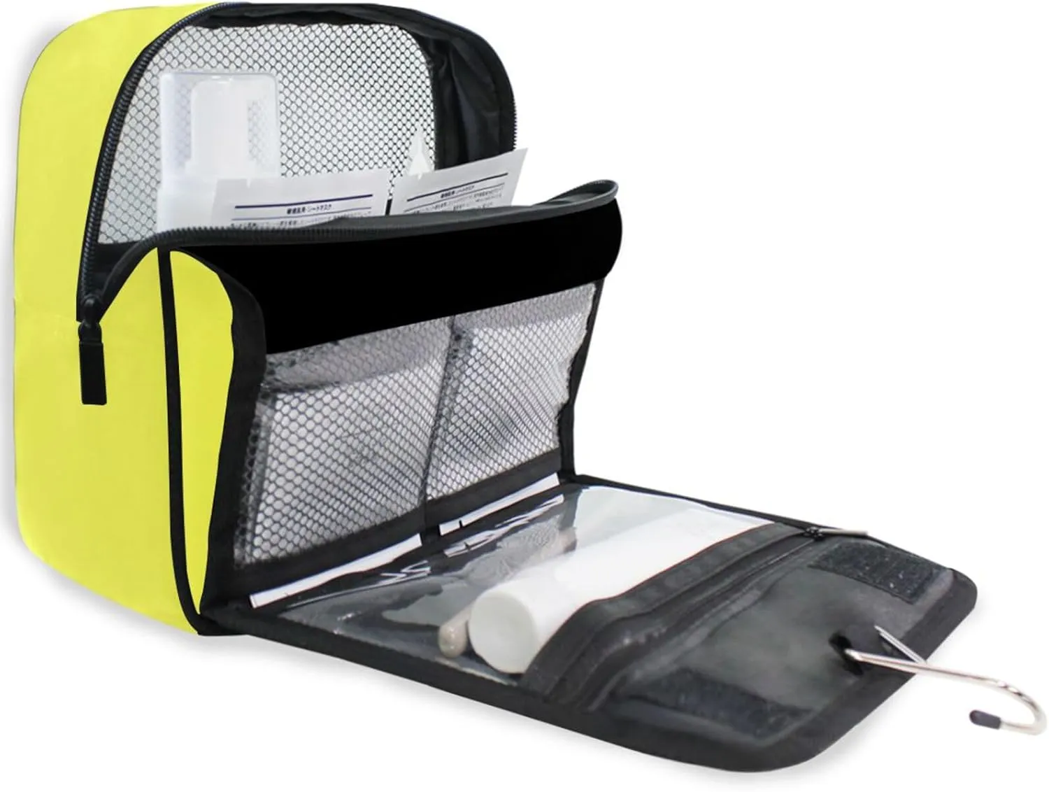 ODAWA Moon Yellow Toiletries Bag Makeup Storage Bag with Hooks Portable Hanging Organizer for Travel