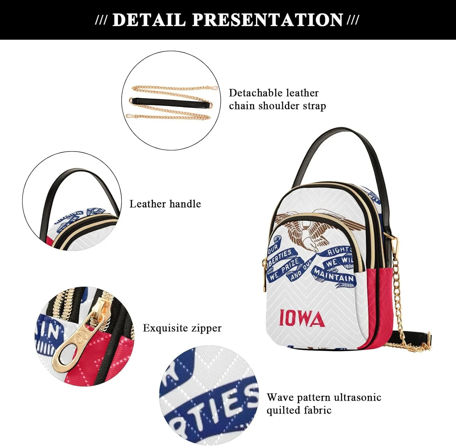 ODAWA Poland Flag Crossbody Sling Bags Bag Crossbody Women Fashion Crossbody Bags for Women