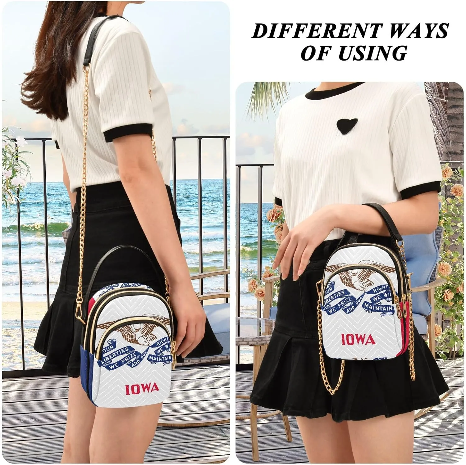 ODAWA Poland Flag Crossbody Sling Bags Bag Crossbody Women Fashion Crossbody Bags for Women