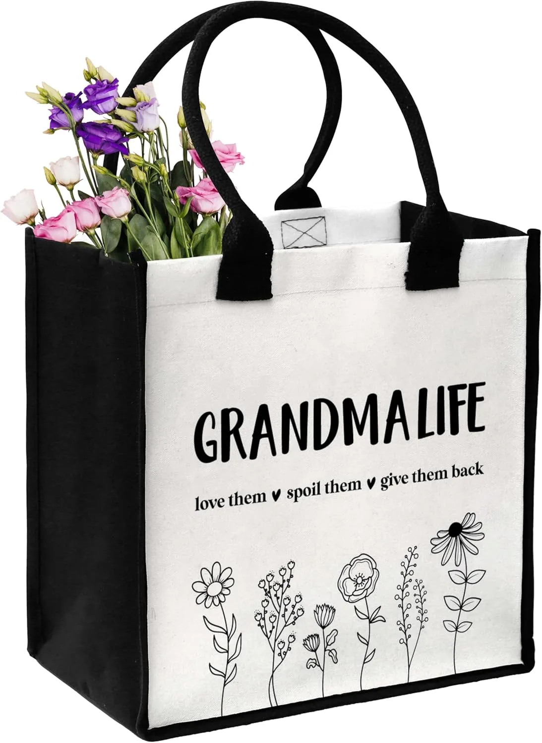 ONDTOM Mom Boss Appreciation Canvas Tote Bag Gifts for Mothers Day, Boss Day, Birthday, Christmas