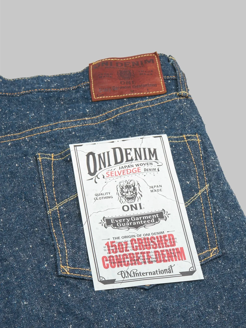 ONI Denim 288-CCD "Crushed Concrete Denim" 14.7oz Regular Straight Jeans