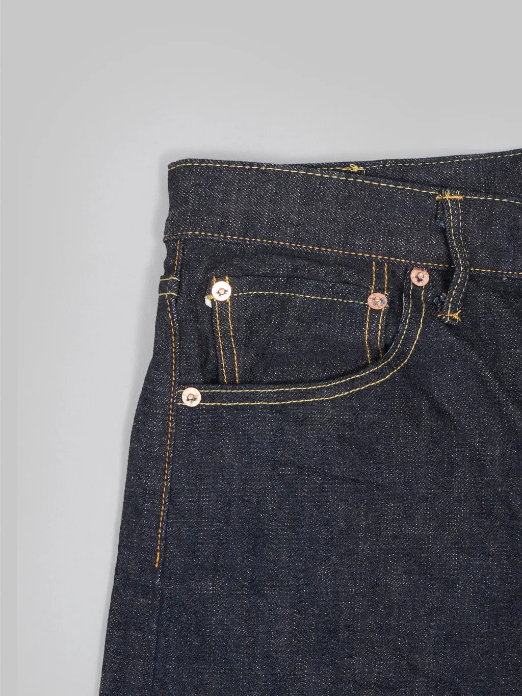 ONI Denim 622-KBE "Indigo Beige" 14oz Relaxed Tapered Jeans