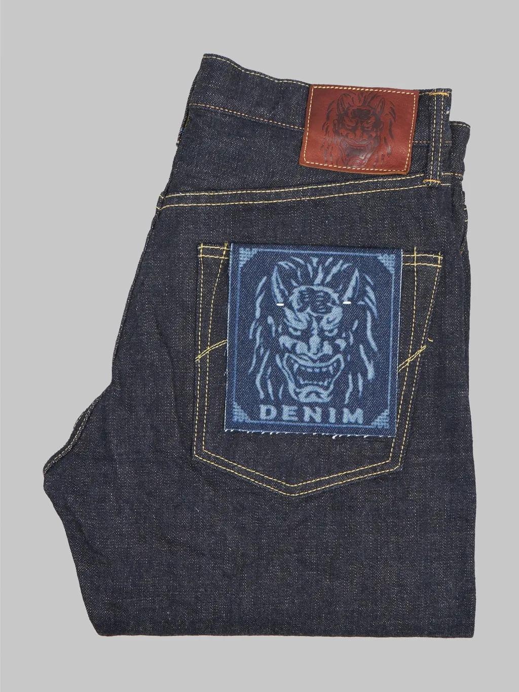 ONI Denim 622-KBE "Indigo Beige" 14oz Relaxed Tapered Jeans