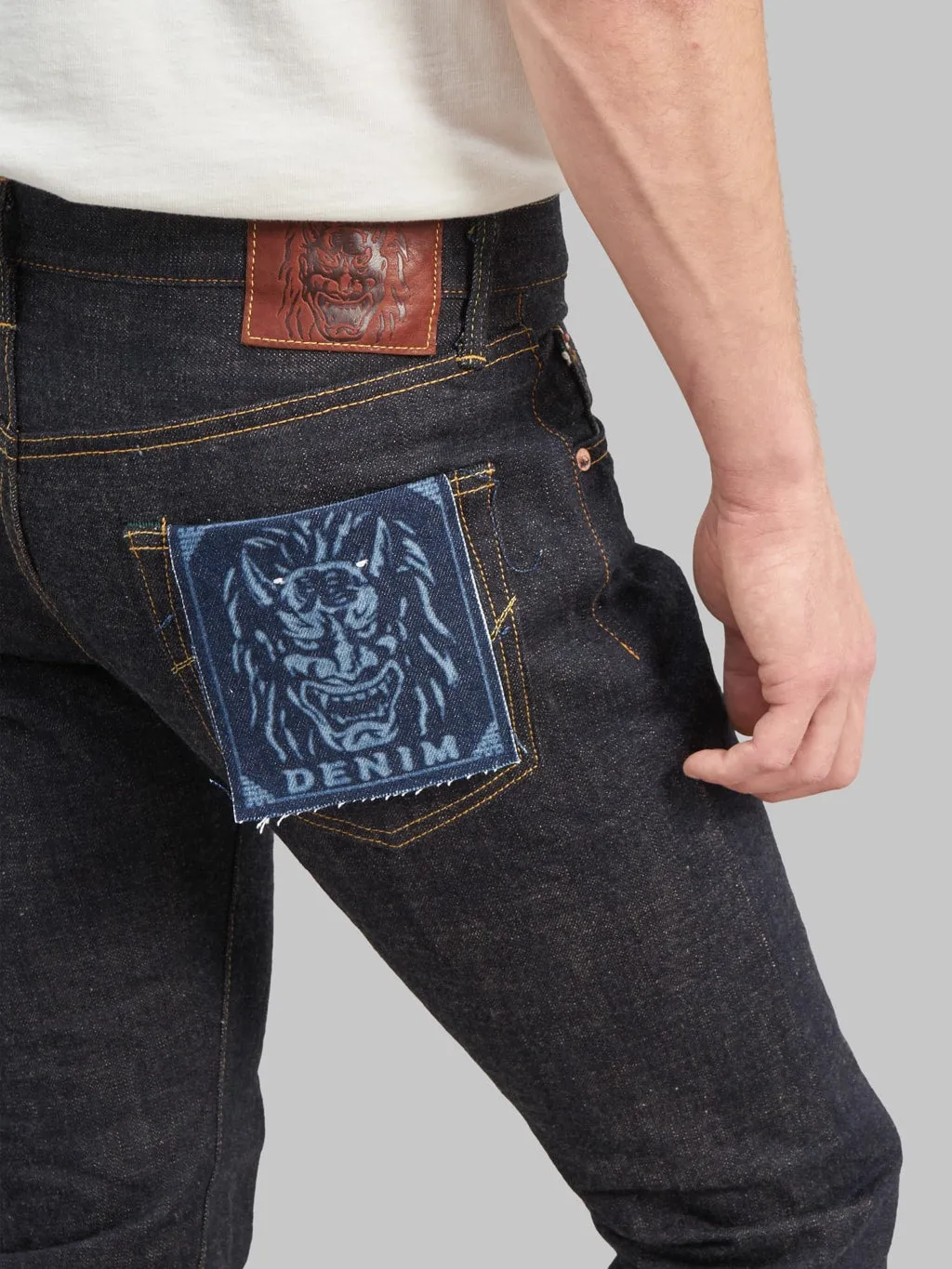 ONI Denim 622-KBE "Indigo Beige" 14oz Relaxed Tapered Jeans