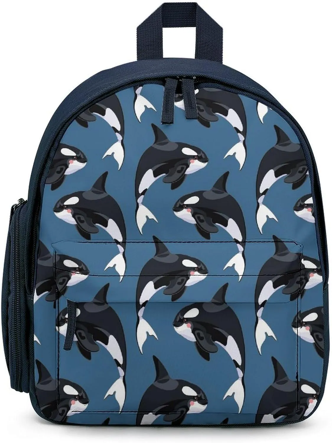 Orca Killer Whales Mini Backpack Small Shoulders Luggage Daypack Business Weekender Bag for Men Women