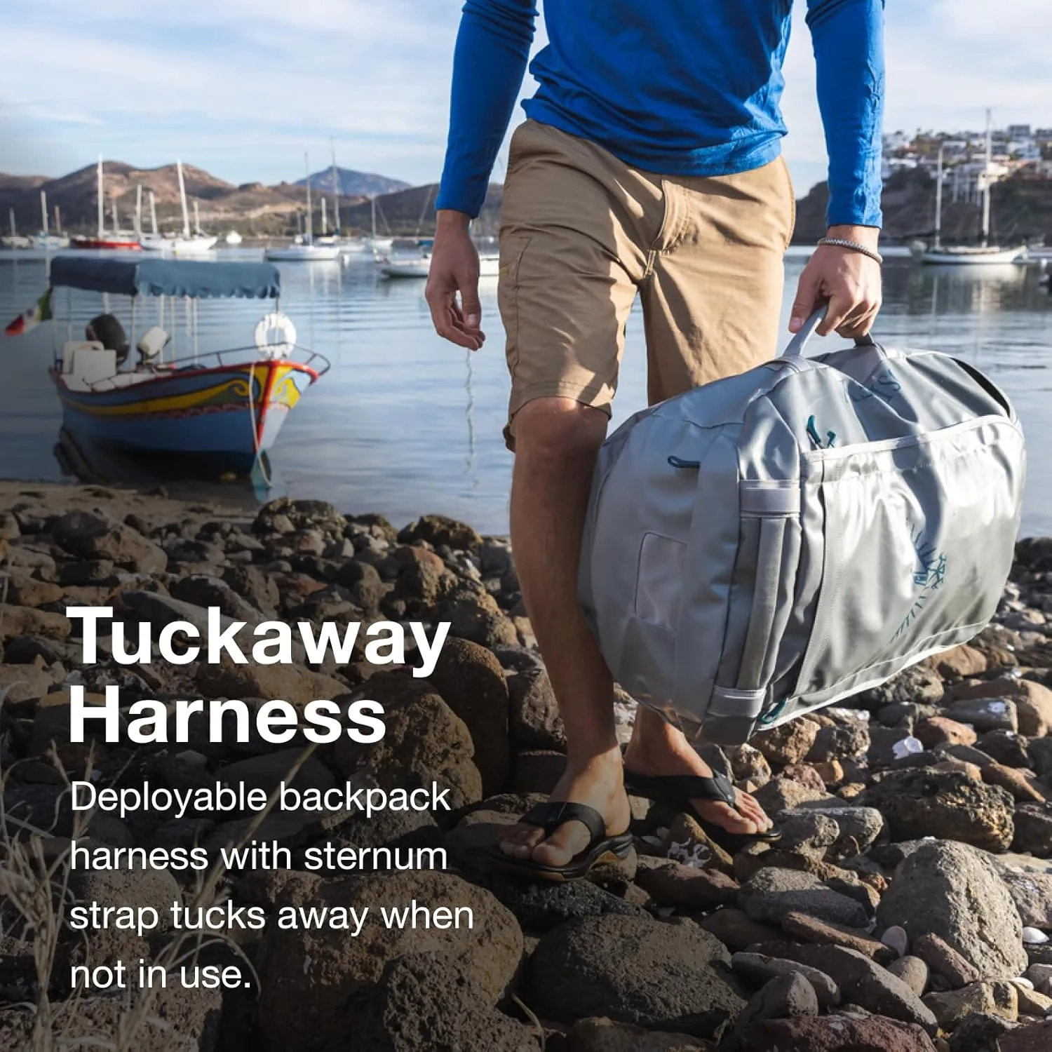Osprey Transporter 40L Travel Duffel Bag, Black