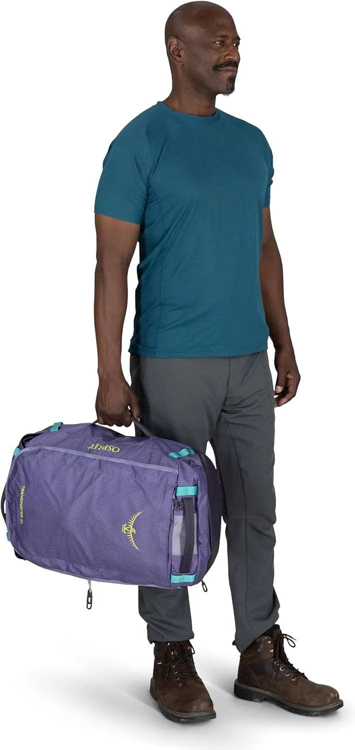 Osprey Transporter 40L Travel Duffel Bag, Black