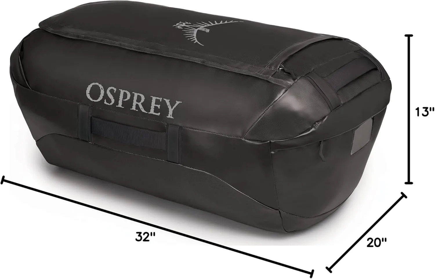 Osprey Transporter 40L Travel Duffel Bag, Black
