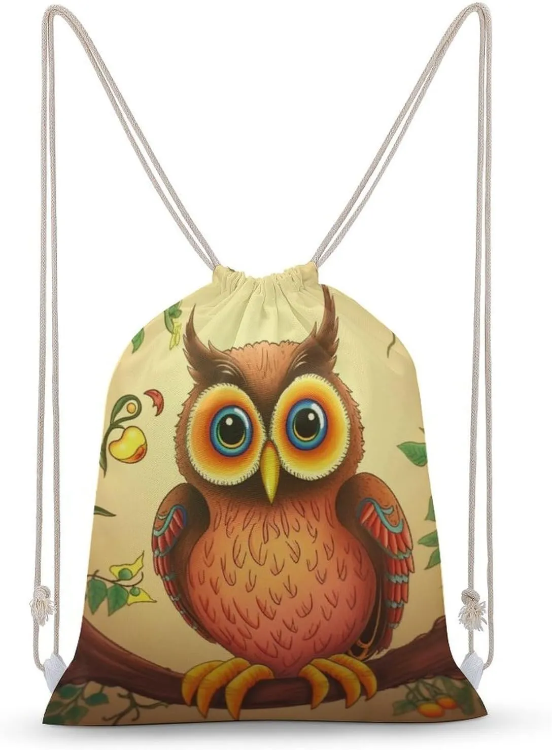 Owl Beliefs Drawstring Backpack for Women Men Drawstring Bag for Travel Swimming Sports Gym Bag