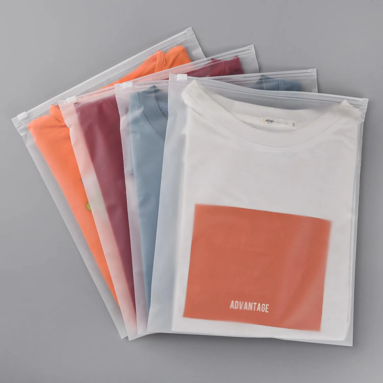 Packaging Bags for Clothing Clear Apparel Bag for Shipping Plastic Frosted Bags for Clothes,50 Pcs,3 Mil,14''x16'',with Vent Holes