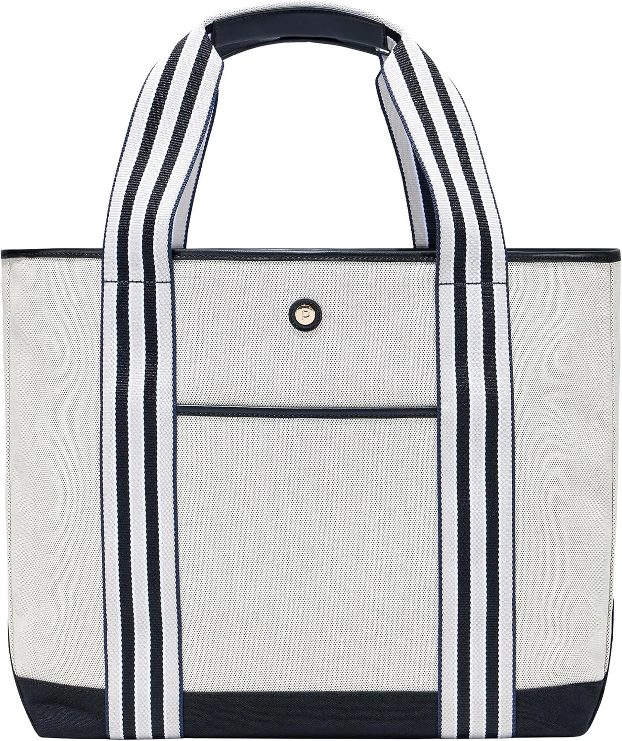 Paravel Cabana Tote Bag | Made with Recycled Canvas Material & Vegan Leather | Premium Tote Bag