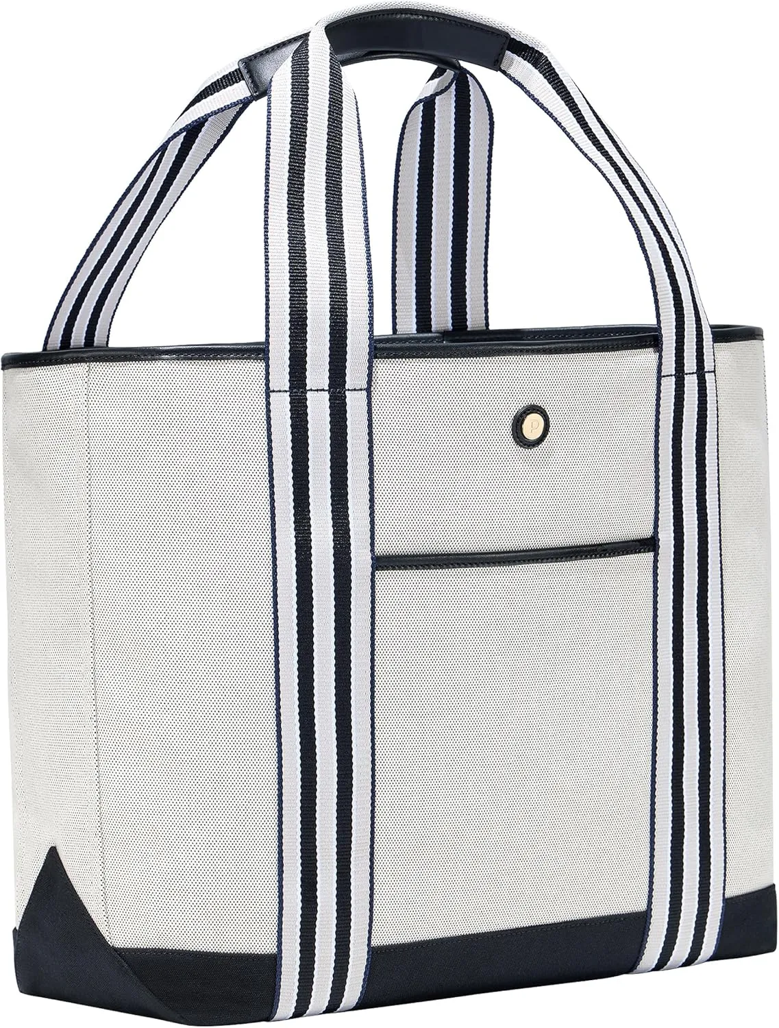 Paravel Cabana Tote Bag | Made with Recycled Canvas Material & Vegan Leather | Premium Tote Bag
