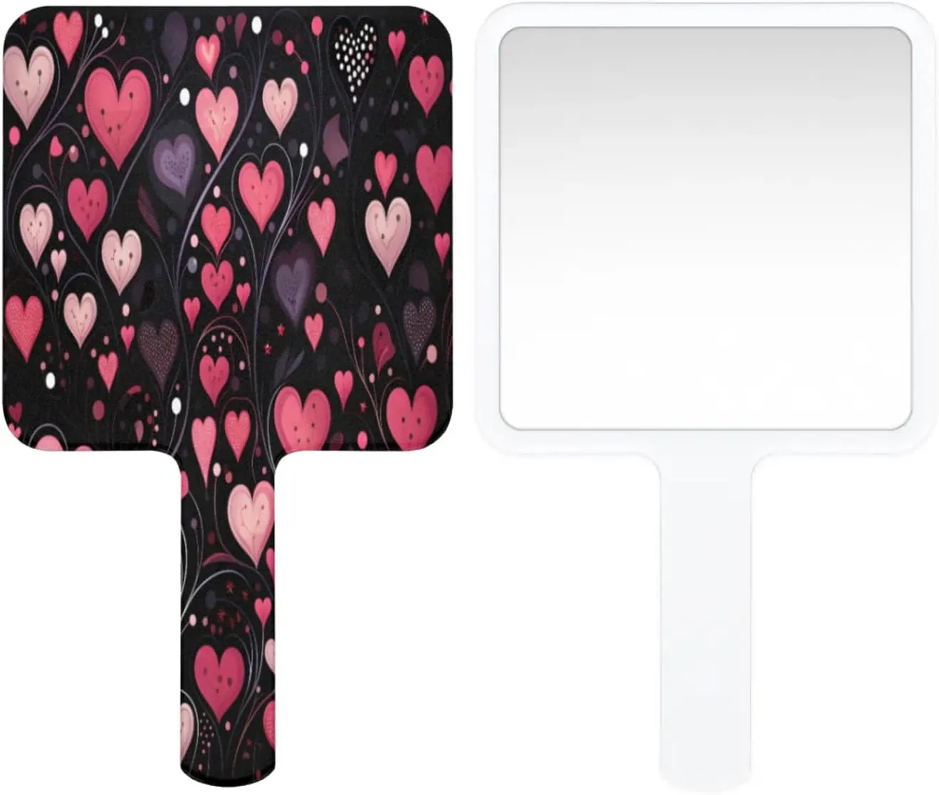 Pardick Compact Square Handheld Travel Mirror - 6.2x3.6 Inches, Ultra-Portable & Crystal-Clear, Cute Stuff for Women, Valentine Day Makeup Mirror
