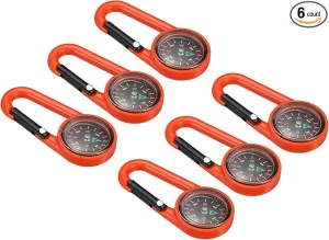 PATIKIL Keychain Compass, Camping Compass with Buckle for Hiking Hunting Travelling Party Favors