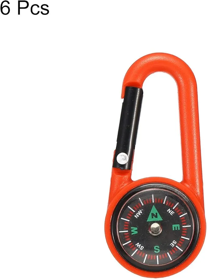 PATIKIL Keychain Compass, Camping Compass with Buckle for Hiking Hunting Travelling Party Favors