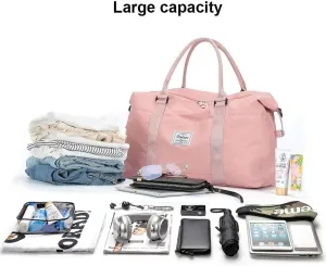 PDD Travel Duffel Bag, Sports Tote Gym Bag, Shoulder Weekender Overnight Bag for Women
