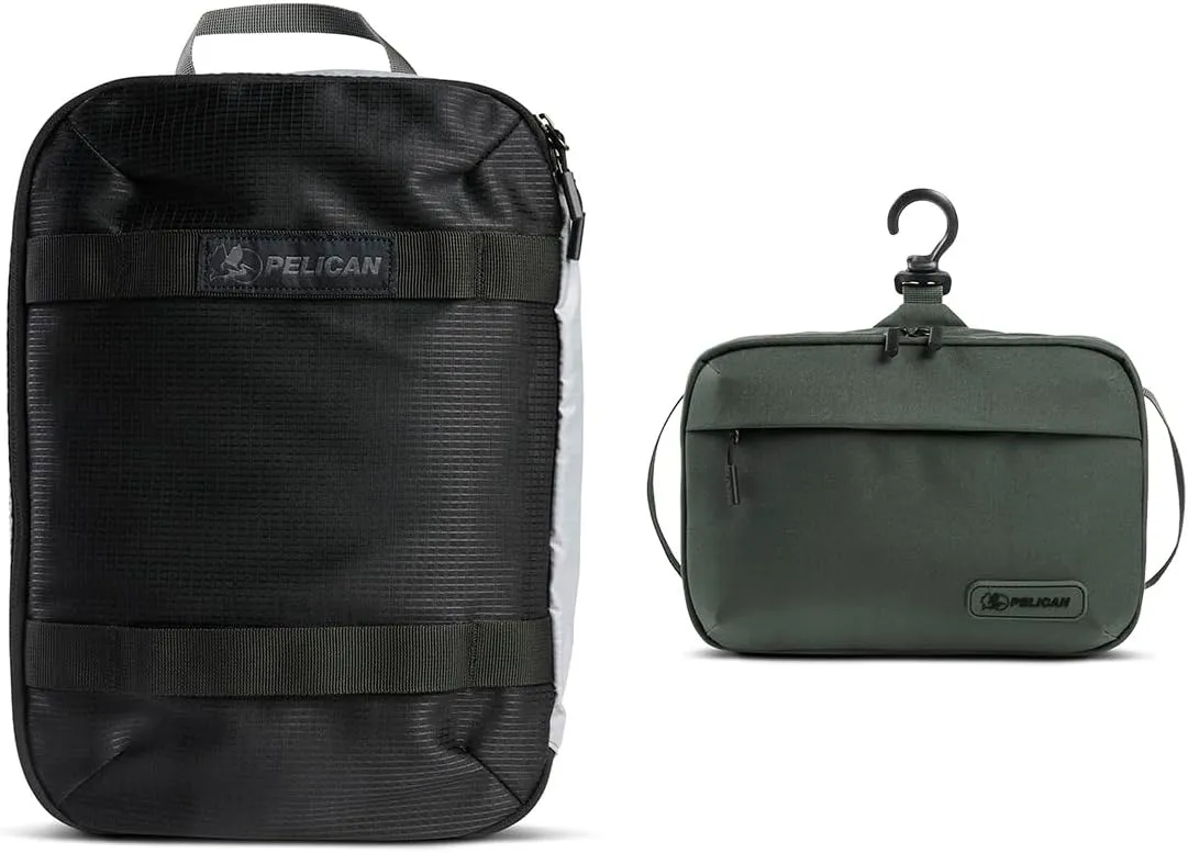 Pelican PCL ModPak Large Packing Cube, Charcoal, with DK5 ModPak Travel Toiletry Bag
